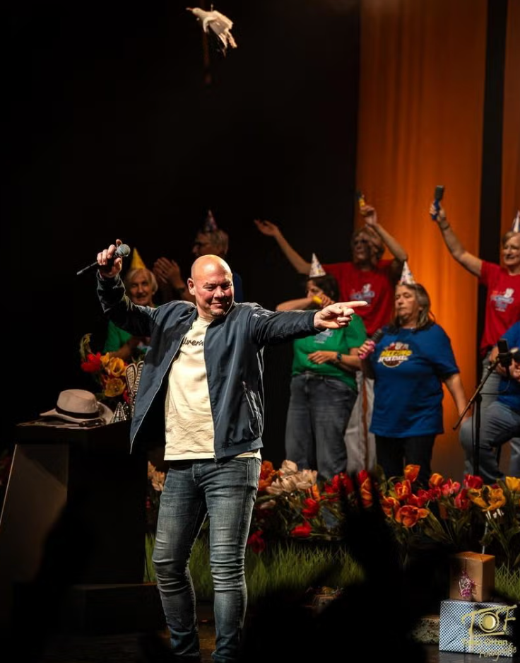 René van Duijn met publiek